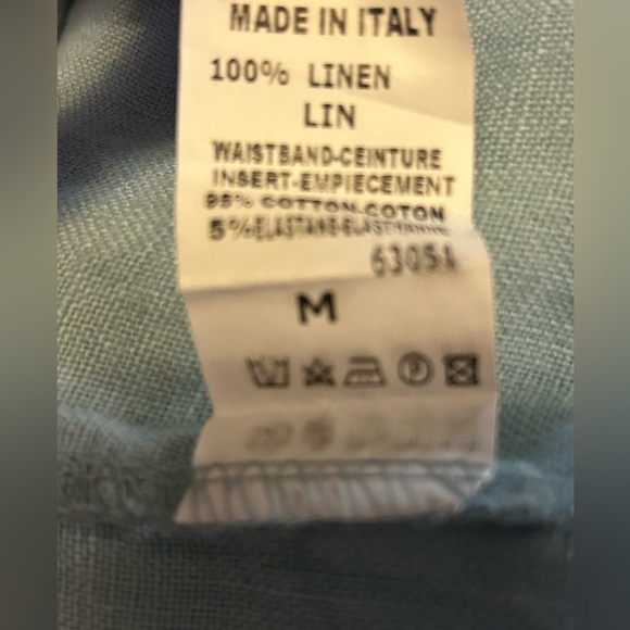 Splendid Iris ocean blue linen pants - Picture 5 of 5